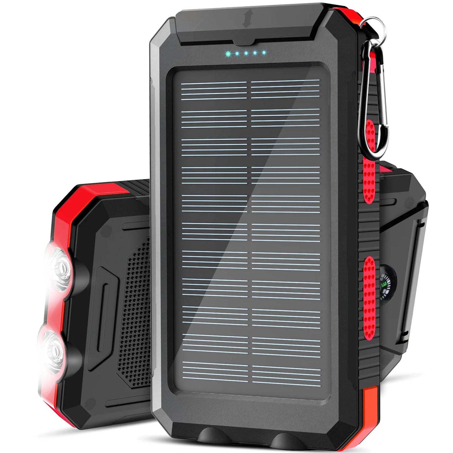 Solar power bank 50000mAh with built-in cable, lightweight and large capacity universal mobile power supply for mobile phones