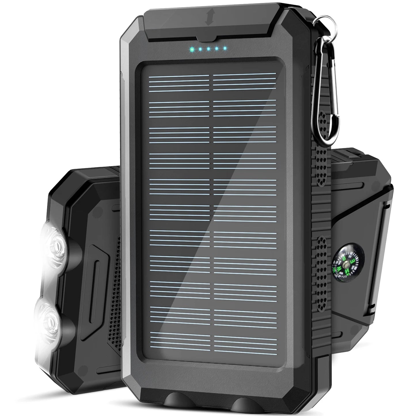 Solar power bank 50000mAh with built-in cable, lightweight and large capacity universal mobile power supply for mobile phones