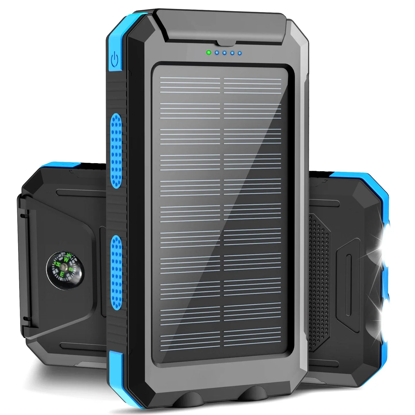 Solar power bank 50000mAh with built-in cable, lightweight and large capacity universal mobile power supply for mobile phones
